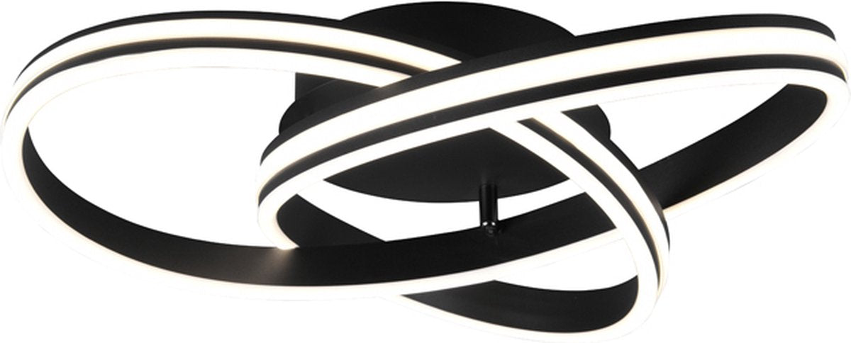 Trio nuria - lampada da soffitto - nero opaco - incl. 1x SMD 58w - dimmerabile con interruttore - montaggio a soffitto - dip - switch