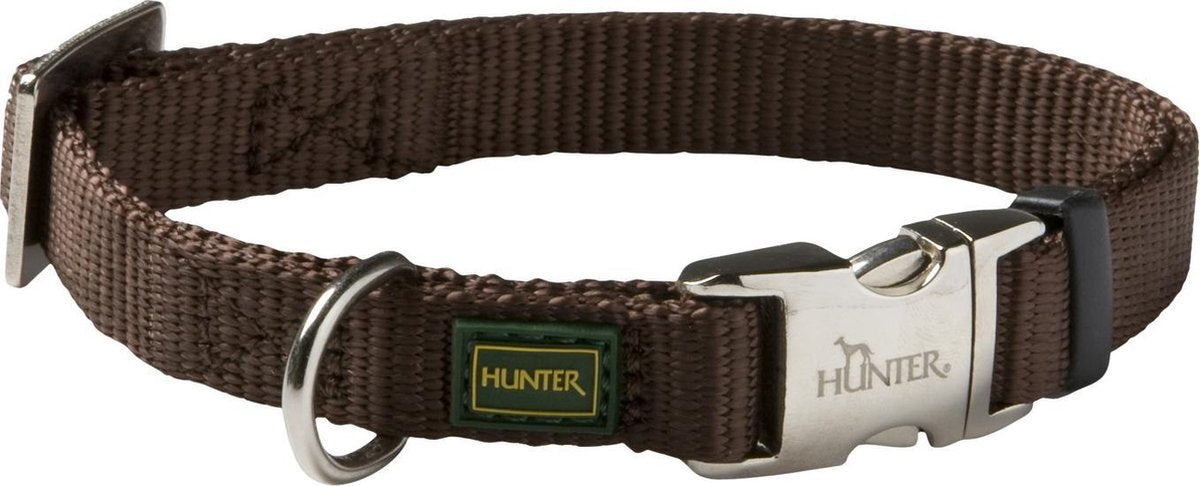 Collare per cani Hunter vario basic alu-strong - 45-65 cm - nylon - marrone