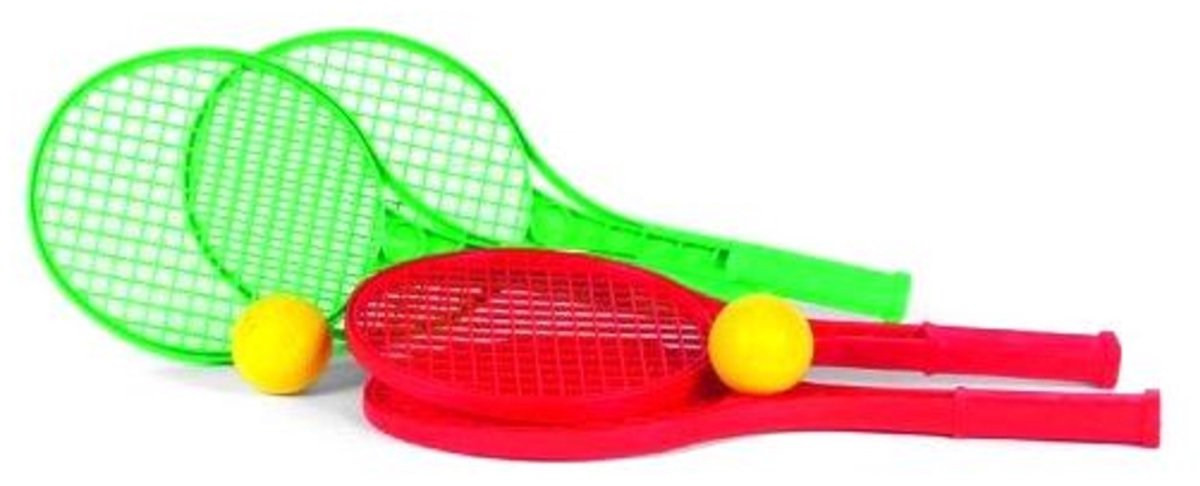 Color junior de Androni Tennis Racket con pelota