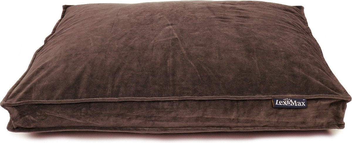 Lex max royal velluto - cuscino per cani - lettino per box - cioccolato - 90x65 cm