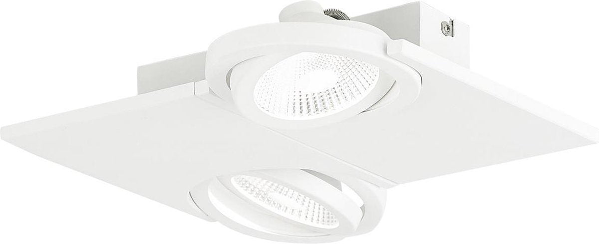 Eglo design brea - spot - 2 lichts - wit, helder