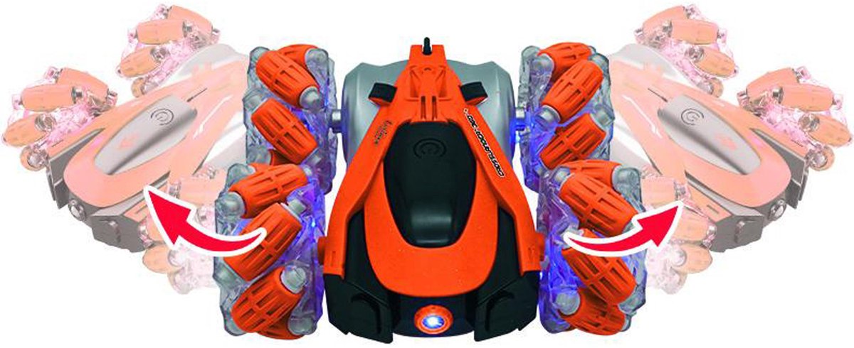 Lexibook crosslander® 360+ - auto acrobatica radiocomandata ricaricabile e programmabile con luci.