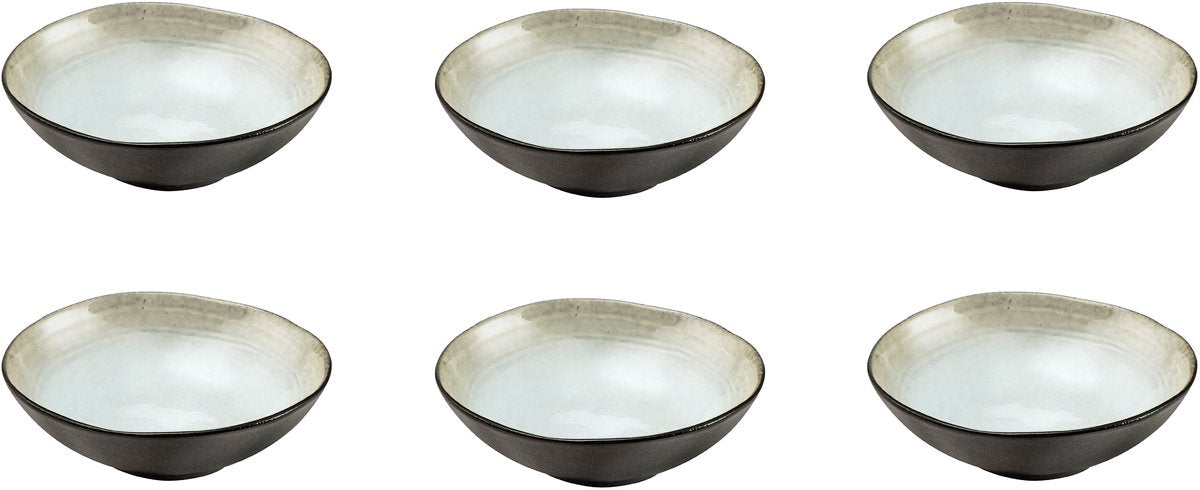 Medard de noblat - nácar sombra - cuenco grande 15,2 cm - 6 piezas - gres