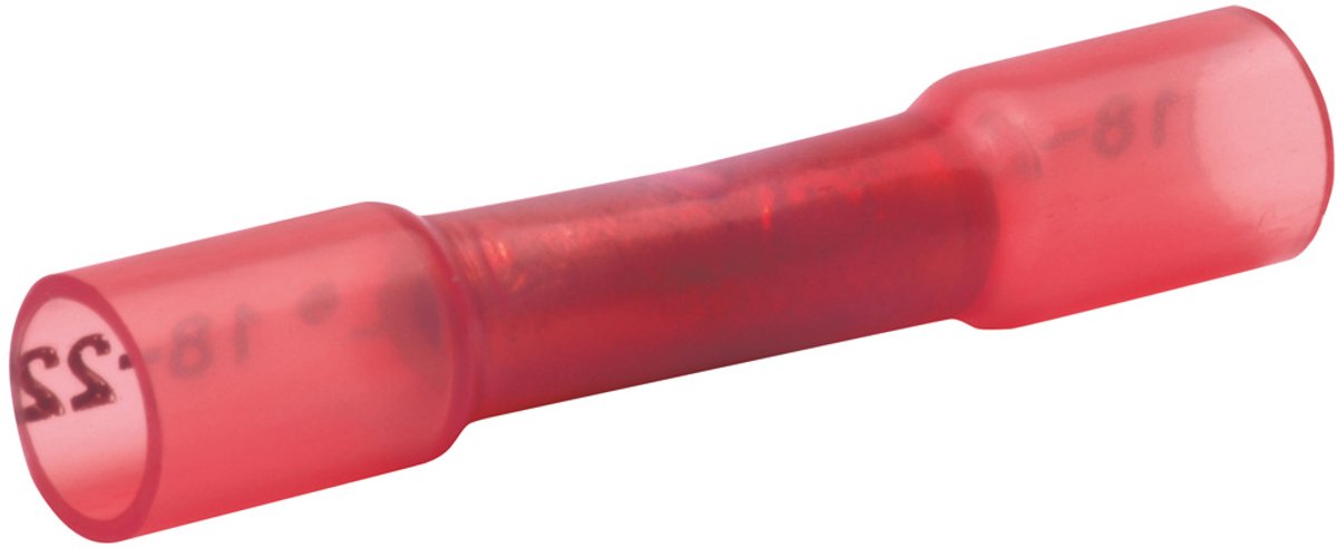 Klauke (670ws) connettore di testa con guaina termorestringente con colla 1mm rosso isolato (sacchetto 100 pezzi) -
