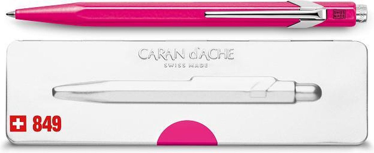 Bolígrafo Caran d'ache 849 popline rosa fluo