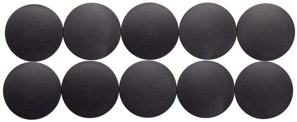 Maul magnete rotondo 10 pezzi 2,5 kg plastica ferrite bruchsicher erodiert lackiert ø 3,8 x 1,55 cm nero