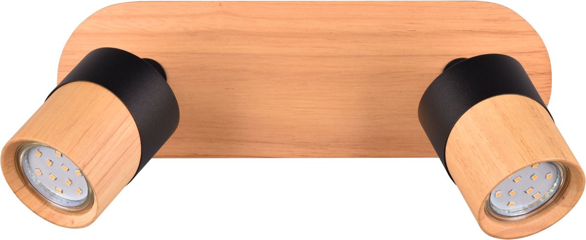 Trio aruni - spot - color legno con nero - escl. 2x gu10 4,5w
