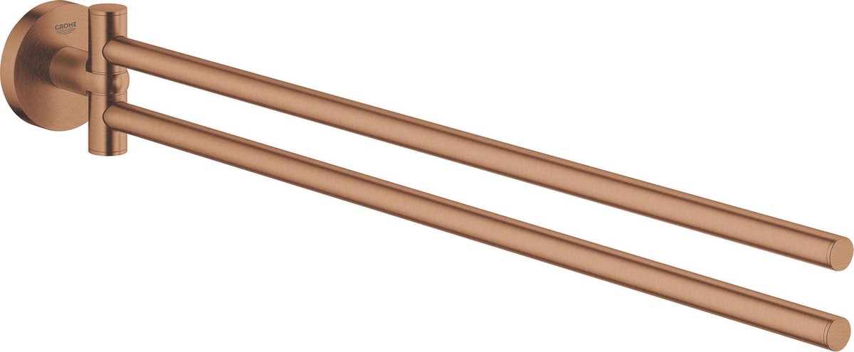 Toallero Grohe Essentials con dos brazos giratorios - oro atardecer (bronce mate)