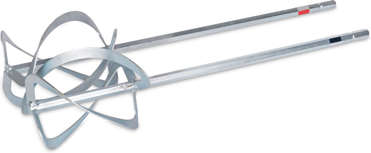 Kreator krt050011 dubbele roerstaaf betonmixer - hex 13 - verfmenger - 2x d120mm