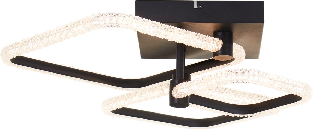 Brilliant Aydin - lampada da soffitto - cristallo LED 30w - nera - con telecomando