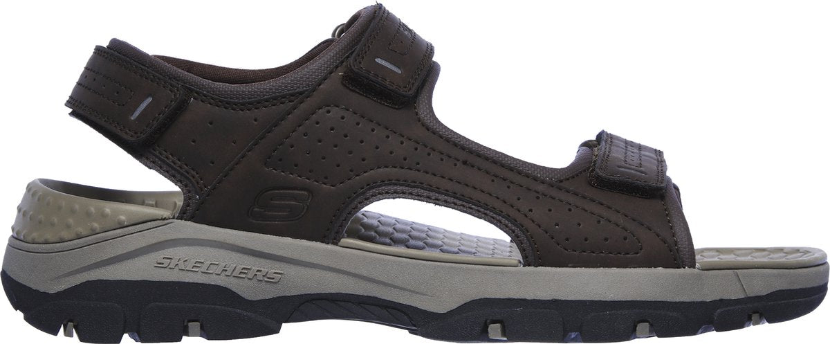 Skechers tresmen - sandali da uomo Garo - marrone