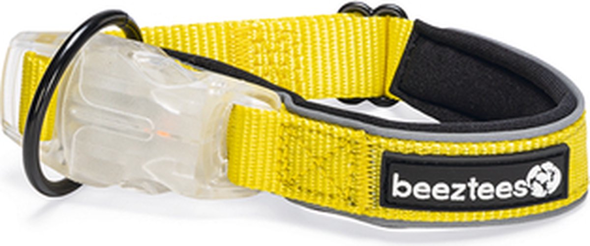 Equipaggiamento di sicurezza Beeztees parina - collare per cani - nylon - giallo - 30-35x2 cm