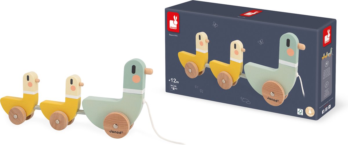Janod - capullo dulce - figura de madera - patos