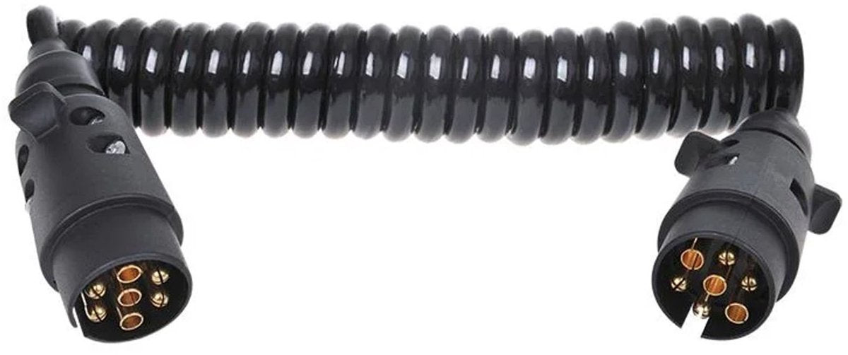 Cavo a spirale Proplus - 3 m - 2x spine - 7 pin - PVC - nero