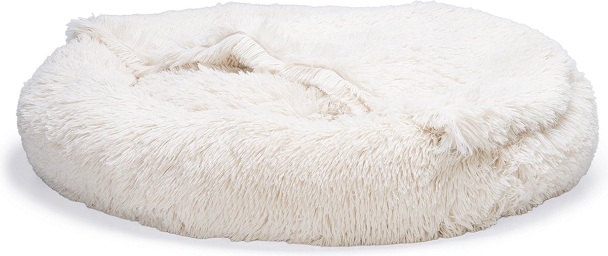 Beeztees Yala - cuccia per cani - peluche - beige - dia. 80 cm