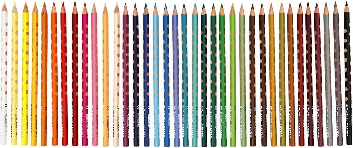 Lyra kleurpotloden dunne groove 36 stuks multicolor