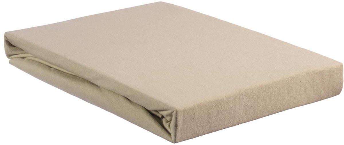 Casa de cama - jersey - topper dividido - sábana ajustable - 180x220 cm - arena