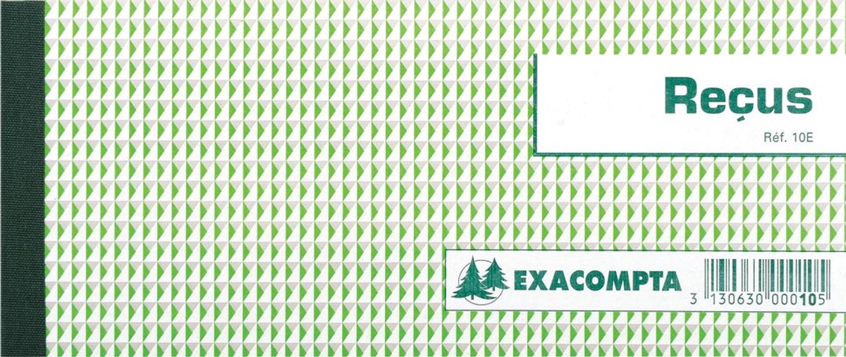 Exacompta ontvangsten | ft 9 x 13 cm | 50 vel | horizontaal | franstalig
