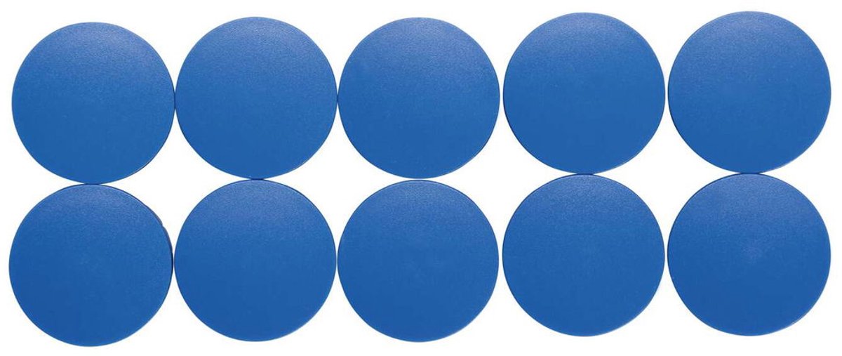 Maul magnete rotondo 10 pezzi 2,5 kg plastica ferrite bruchsicher erodiert lackiert ø 3,8 x 1,55 cm blu