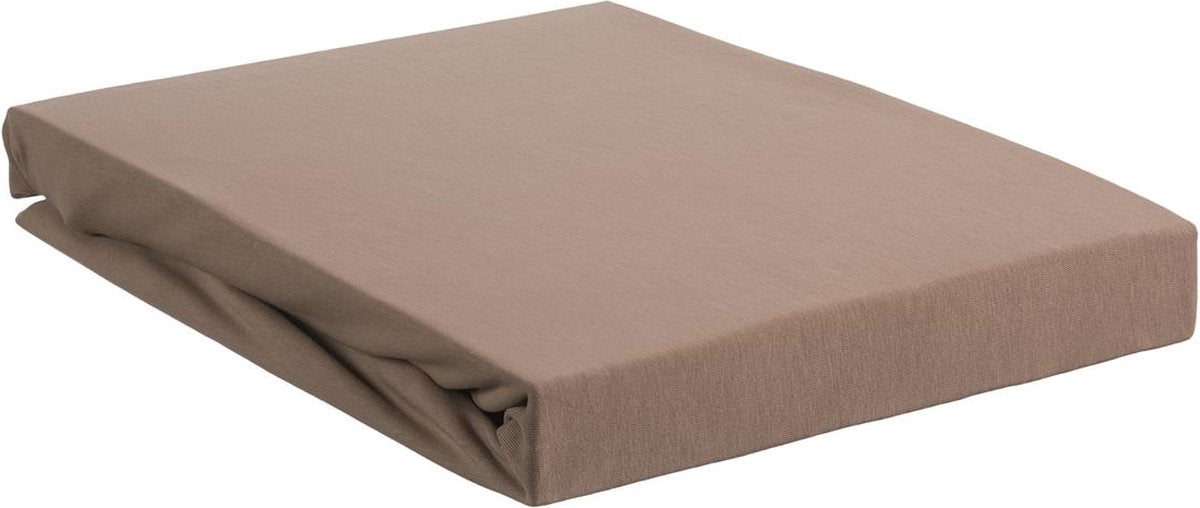 Beddinghouse - jersey elasticizzato - topper diviso - lenzuolo con angoli - 160x220 cm - tortora