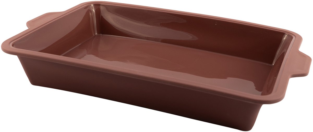 Molde para tarta rectangular Point-virgule de silicona platino vintage granate 34x24x6cm