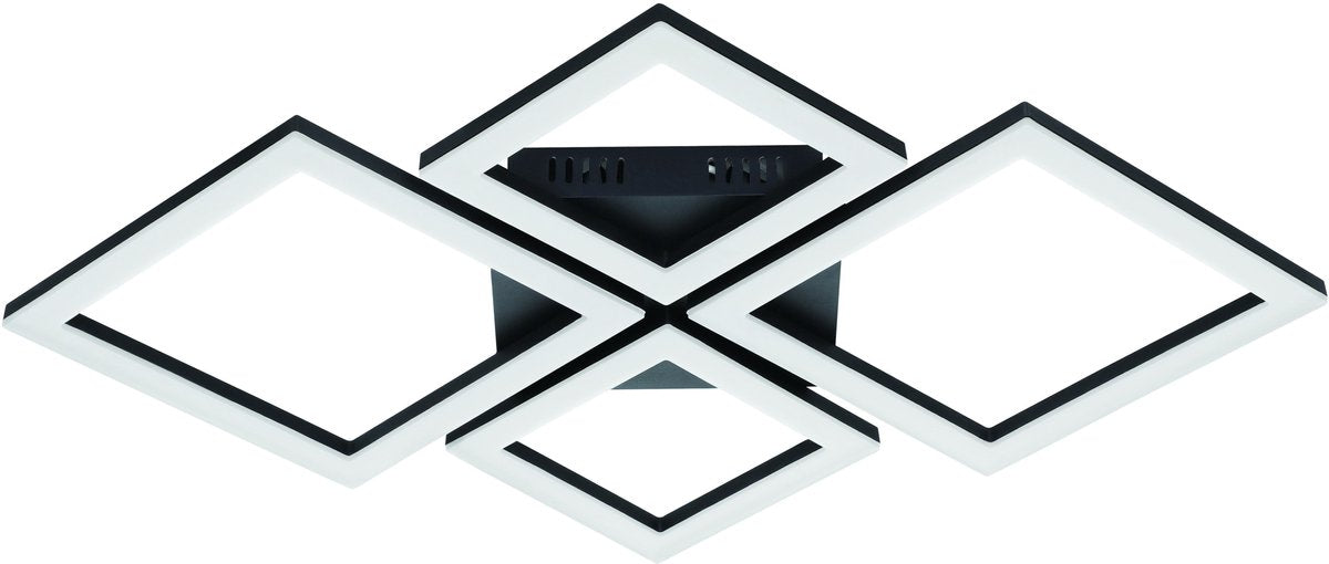 Lampada da soffitto intelligente Eglo connect.z paranday-z - 47 cm - bianco e nero - luce bianca regolabile - dimmerabile - zigbee