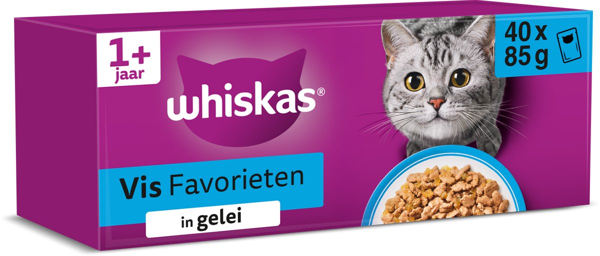 Whiskas Multipack Pouch Selección de pescado para adultos en Gelei