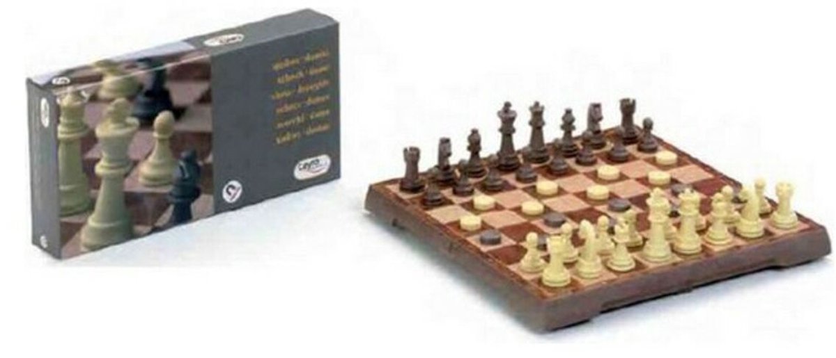 Geronimo games cayro - tavolo da gioco magnetico per scacchi e dama - misura media - adatto a partire dai 7 anni