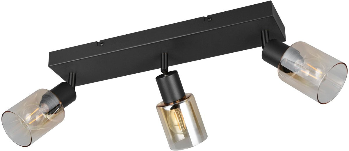 Rl live your light reality cadiz - spot - zwart mat - excl. 3x e14 4 w - plafondbevestiging