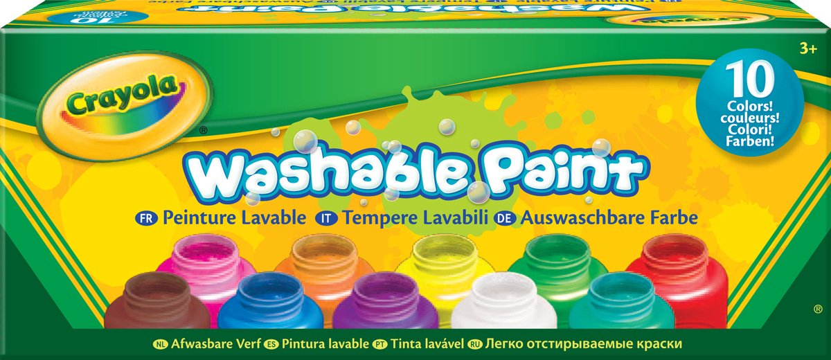 Crayola 10 fl. con pintura lavable