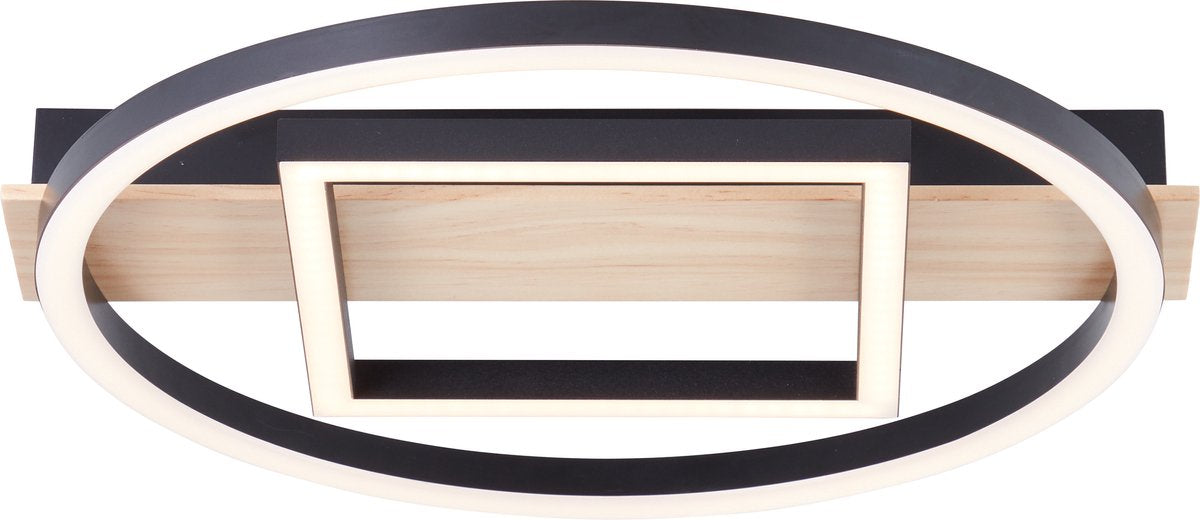 Brilliant ag shiny maureen - plafón - led 24w - 3000k - negro - madera