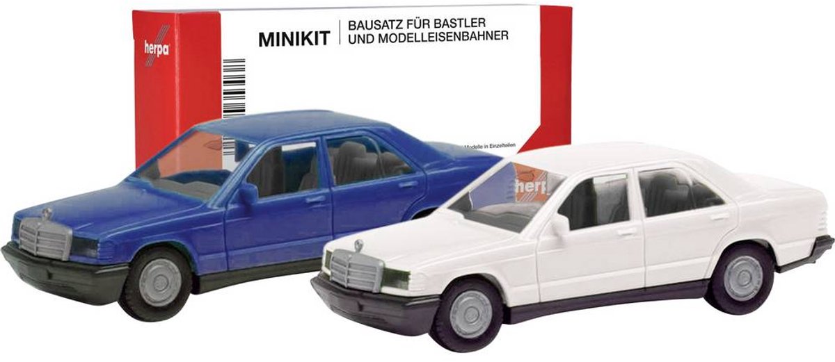 Herpa Mercedes Benz 190e, blu e bianco 012409-009 h0