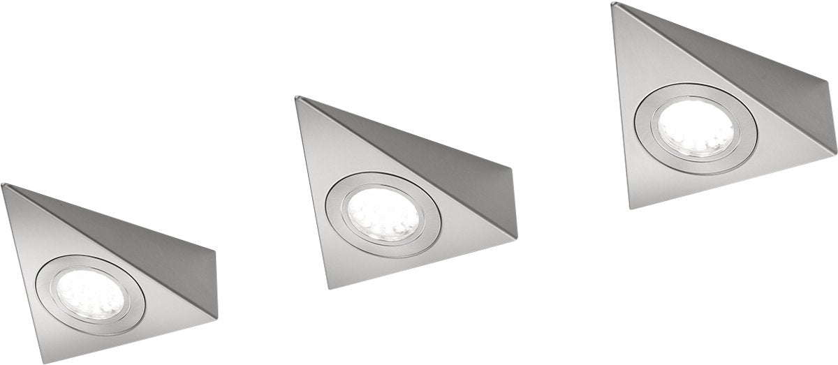 Trio ecco - lámpara de pared - níquel mate - incl. 3x SMD 3 W - interruptor de cable - giratorio - montaje en pared - flexible - conectar