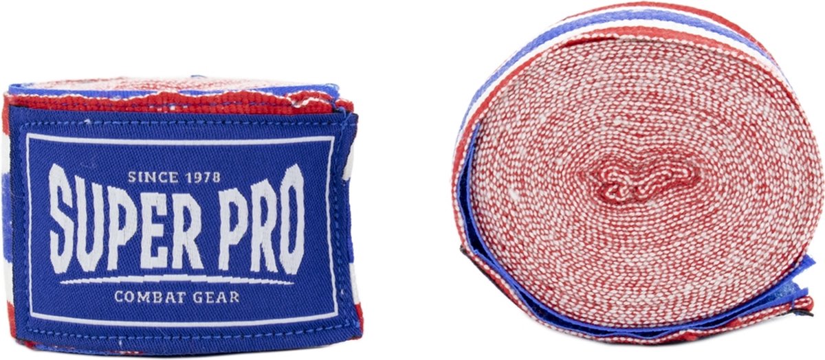Bende per equipaggiamento da combattimento super pro rosso bianco blu 450 cm
