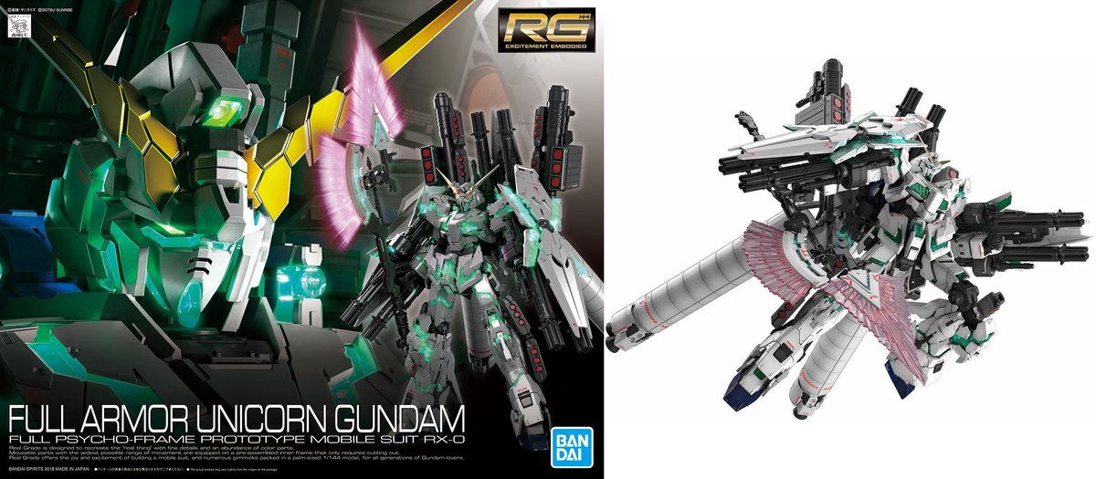 Gundam senza marchio: real grade - kit modello unicorn gundam con armatura completa 1:144