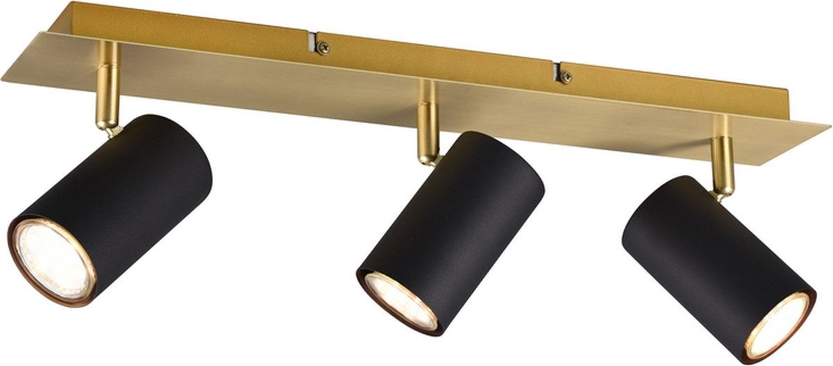 Trio marley - faretto da soffitto - oro; nero