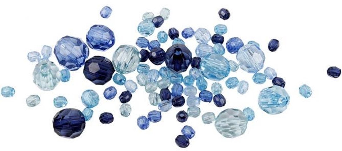 Createiv Company Facet Beads Mix Blue Harmonie, 45 gramos