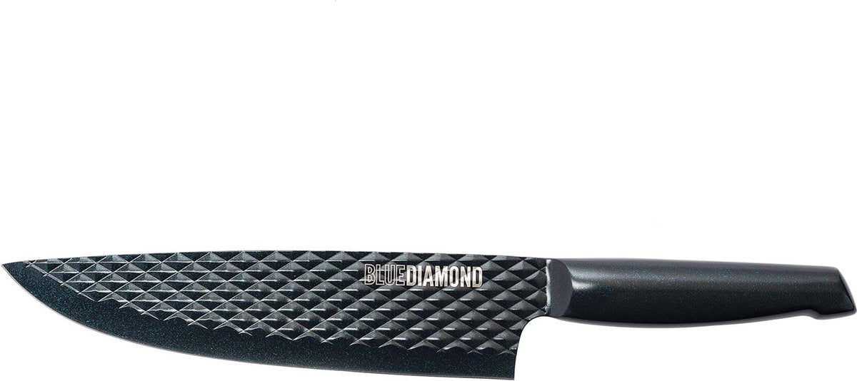Blue diamond koksmes - 20cm - 100 staal - antikleef - vaatwasbestendig