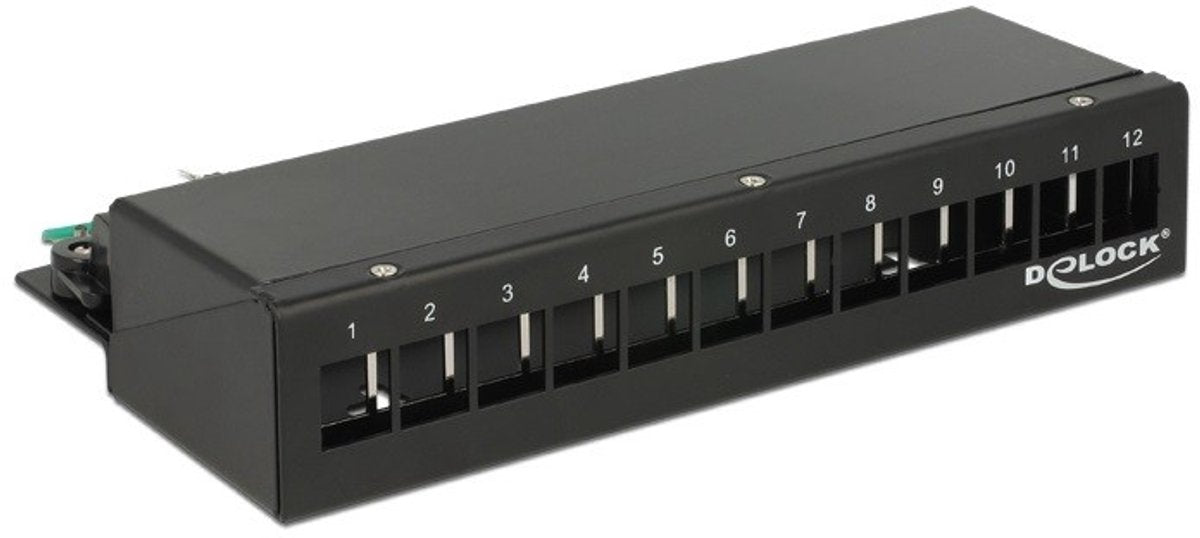 Pannello patch desktop Delock Keystone 12 porta