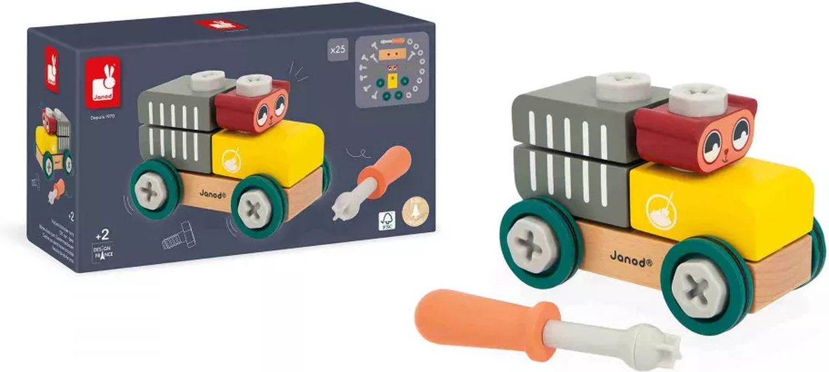 Janod - brico'kids - coche de bricolaje - osito