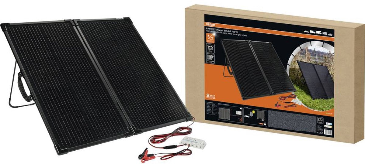 Osram batería automotriz carga solar 100w panel solar monocristalino 100w 12v, 5v