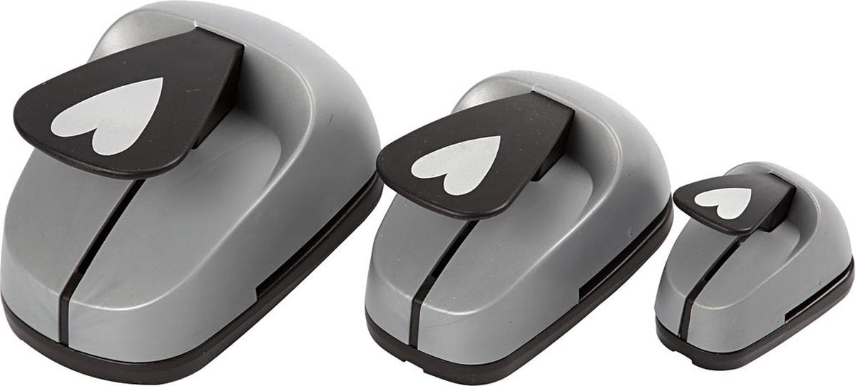 Set perforatori Creativ Company, cuore, misura 25+49+75 mm, 3 pezzi 1 scatola