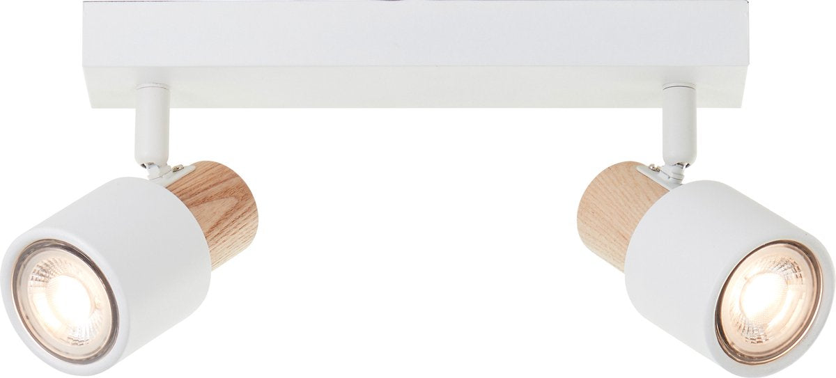 Brilliant pini - plafondspotbalk - gu10 max 2x10w - wit hout
