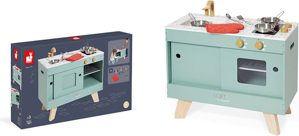 Janod - cocina - loft - cocina de juego de madera