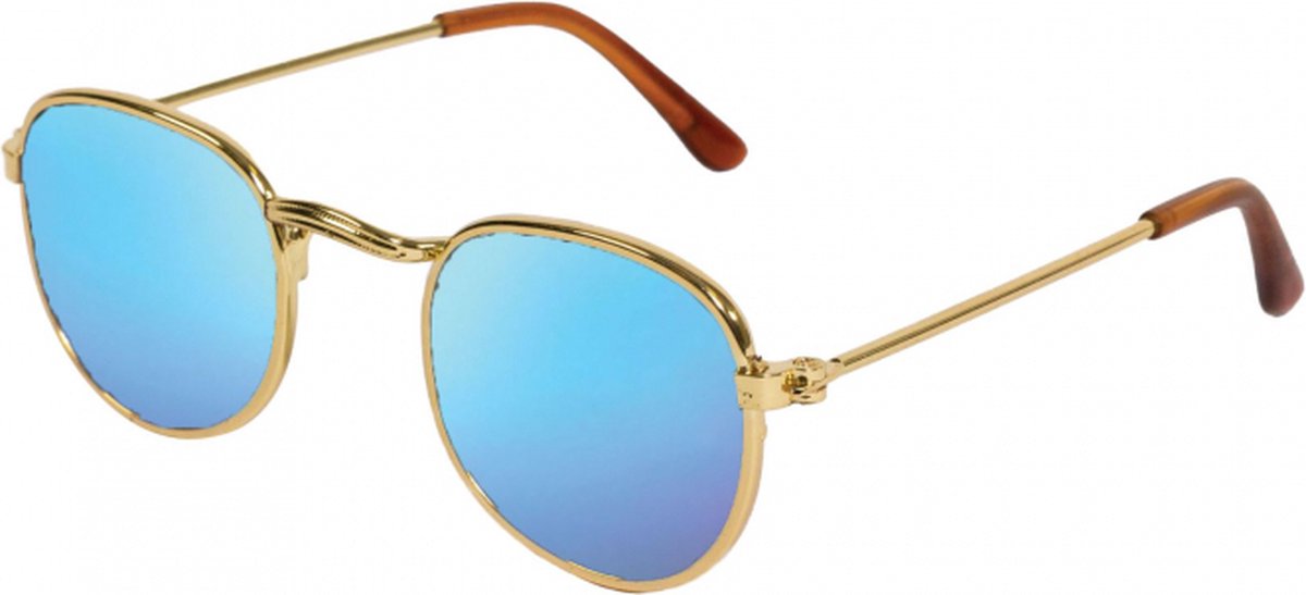 Gafas de sol de muñecas Heless doradas azul reflejado