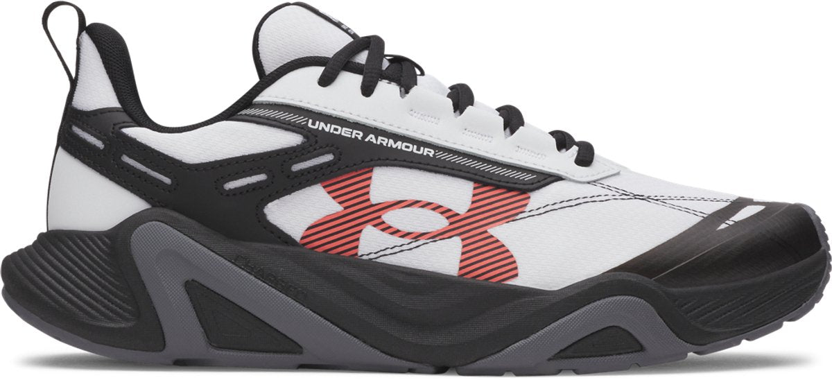 Under armour ua charged commit tr 5-wht heren sportschoenen - wit - zwart - venom rood