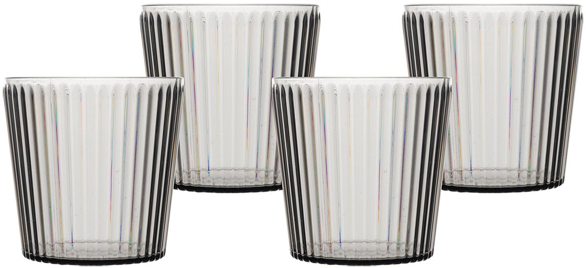 Bo-camp - waterglas - nomad - rpet - grijs - 400 ml - 4 stuks