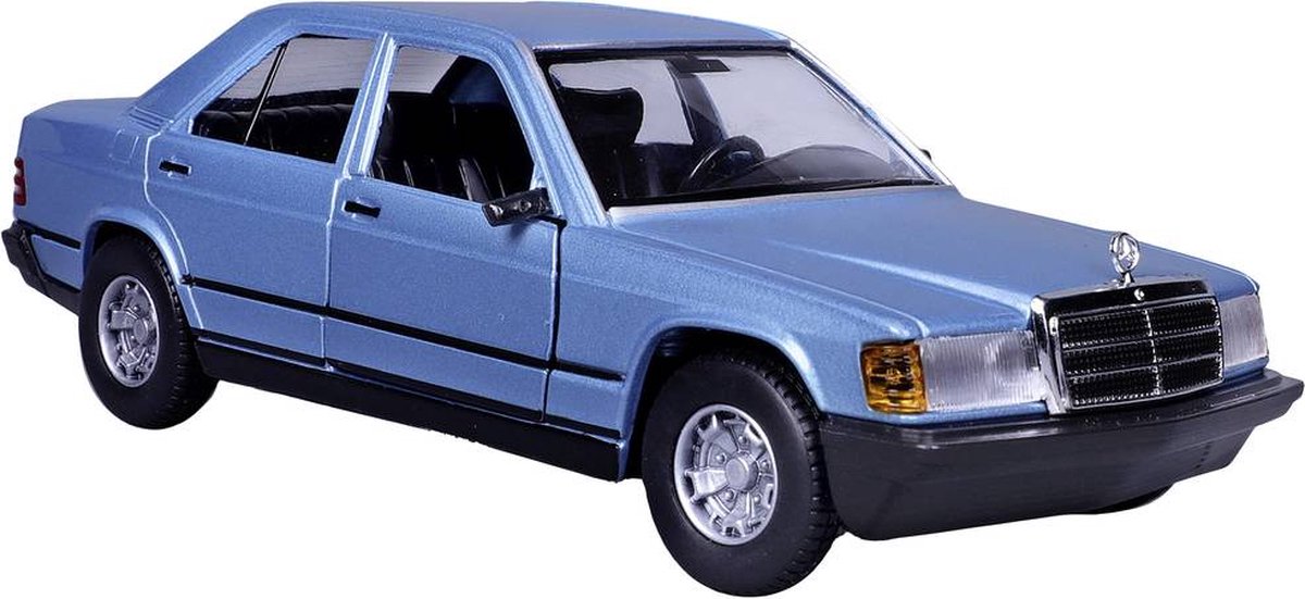 Bburago Mercedes 190e 1987, auto blu 1:24