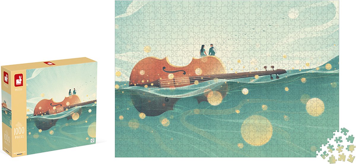 Janod - puzzle kidult - il violino viaggiante - 1000 pezzi