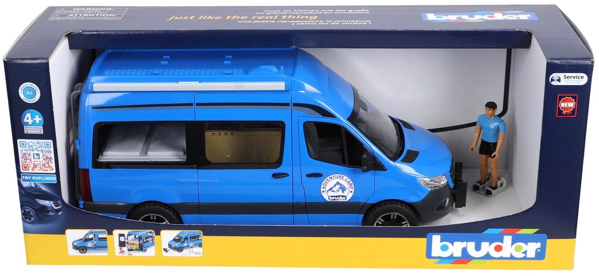 Bruder Camper Mercedes Benz Sprinter con driver e accessori